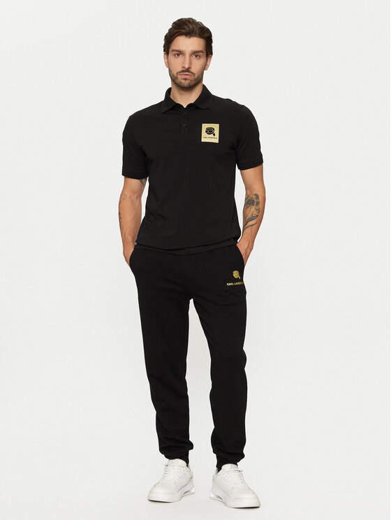 KARL LAGERFELD KARL LAGERFELD Polo 745460 551235 Czarny Regular Fit