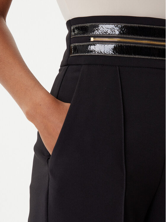 Elisabetta Franchi Elisabetta Franchi Bavlnené nohavice PA-113-56E2-V340 Čierna Regular Fit