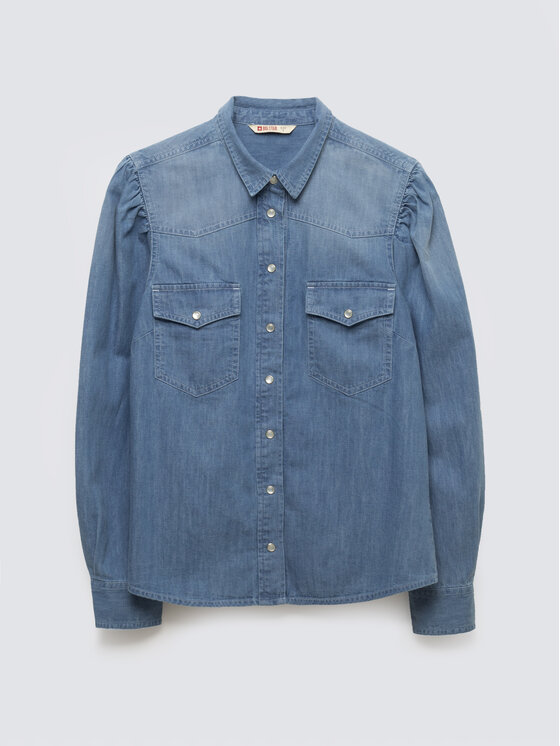 BIG STAR BIG STAR Koszula jeansowa INDIANA Niebieski Basic Fit