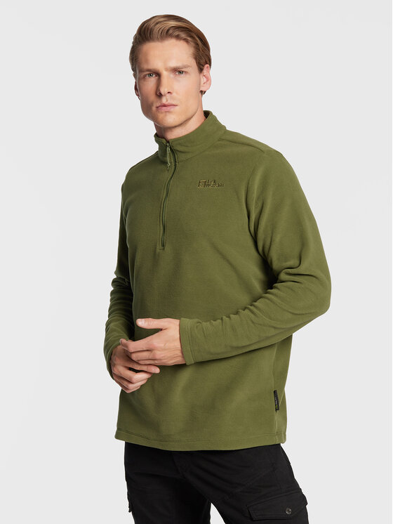 Jack Wolfskin Jack Wolfskin Fliso džemperis Taunus 1709522 Žalia Regular Fit
