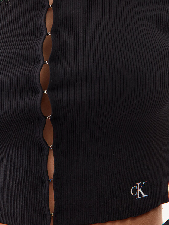 Calvin Klein Jeans Calvin Klein Jeans Kardigan J20J221349 Crna Slim Fit