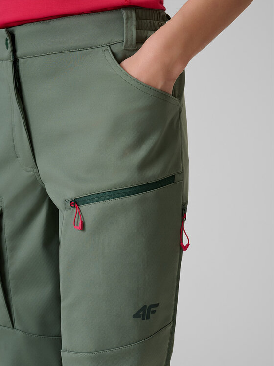 4F 4F Spodnie outdoor TREKKING Khaki Regular Fit