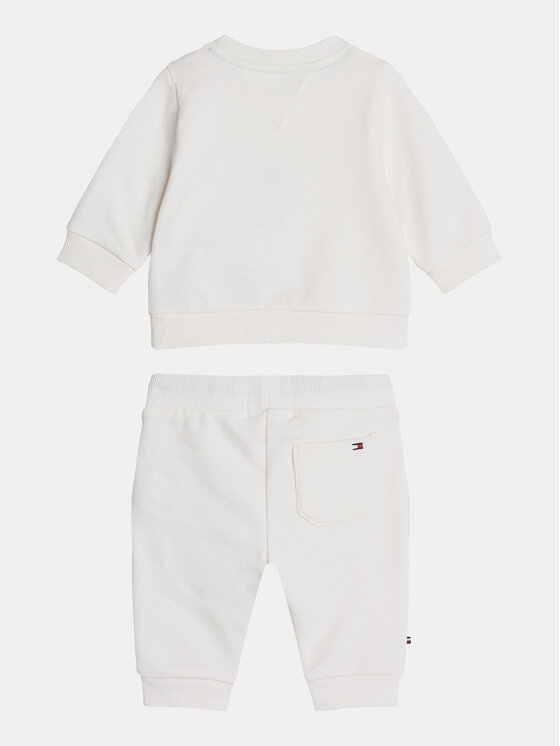 Tommy Hilfiger Jogginganzug Essential KN0KN01939 WeiB Regular Fit Modivo