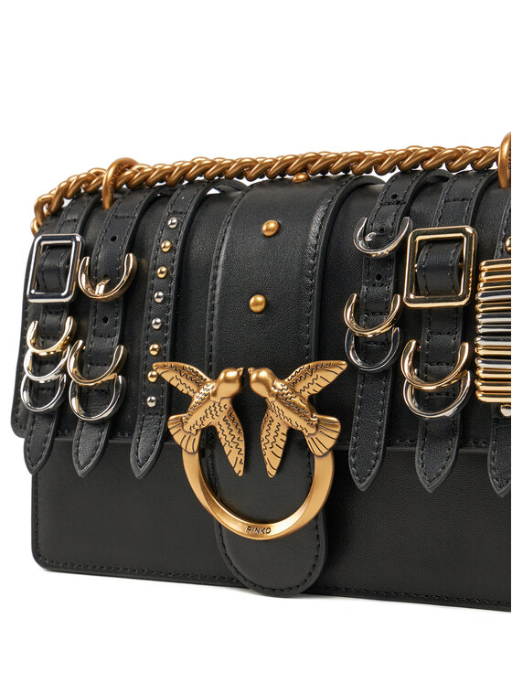 PINKO PINKO Дамска чанта Love One Mini Light Cl PE 25 PLTT 103335 A26K Черен