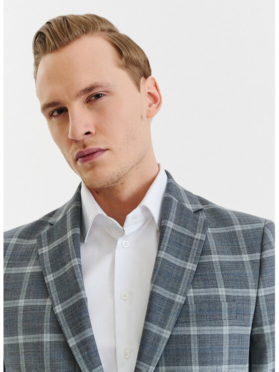 Pako Lorente Pako Lorente Marynarka P23SP-3G-020 Szary Super Slim Fit