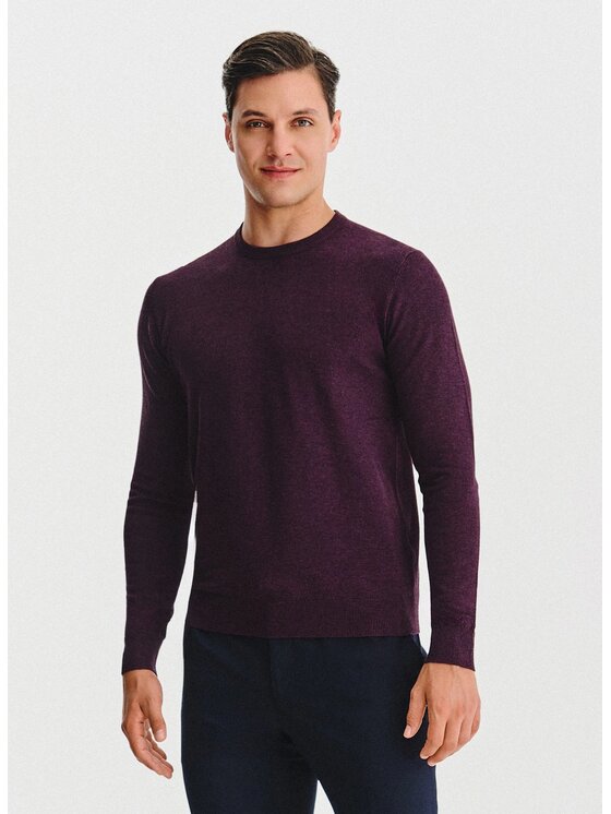 Pako Lorente Pako Lorente Sweter P25WN-2X-033 Fioletowy Classic Fit