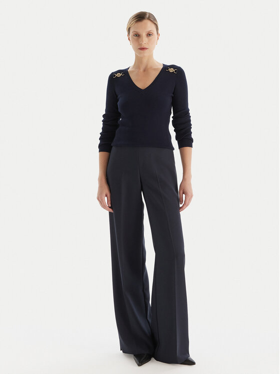 Fracomina Fracomina Megztinis FR25WT7025K43301 Tamsiai mėlyna Slim Fit