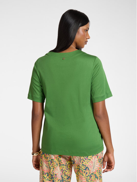 Elena Mirò Elena Mirò T-Shirt G004Z000633N0C5 Zielony Regular Fit