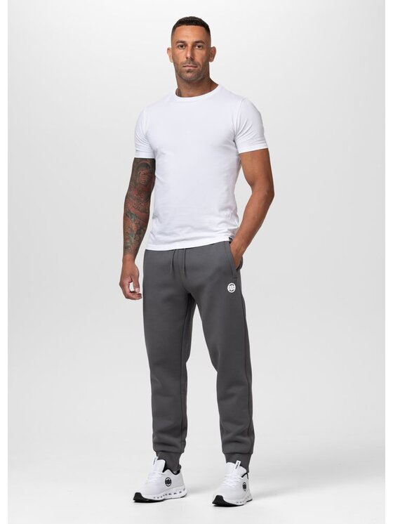 PITBULL PITBULL Spodnie dresowe CHARGER SMALL LOGO Szary Regular Fit