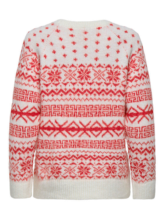 ONLY ONLY Sveter Xmas Nordic 15354824 Červená Regular Fit