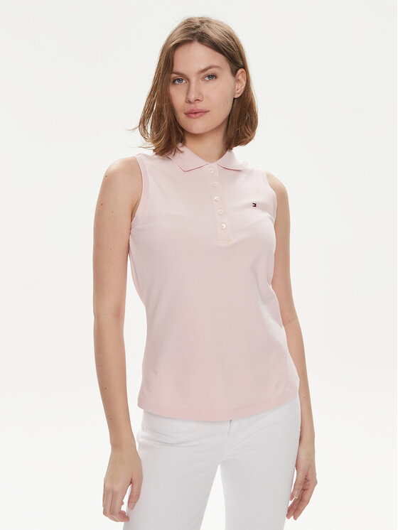 Tommy Hilfiger Polokošeľa 1985 WW0WW41794 Ružová Slim Fit