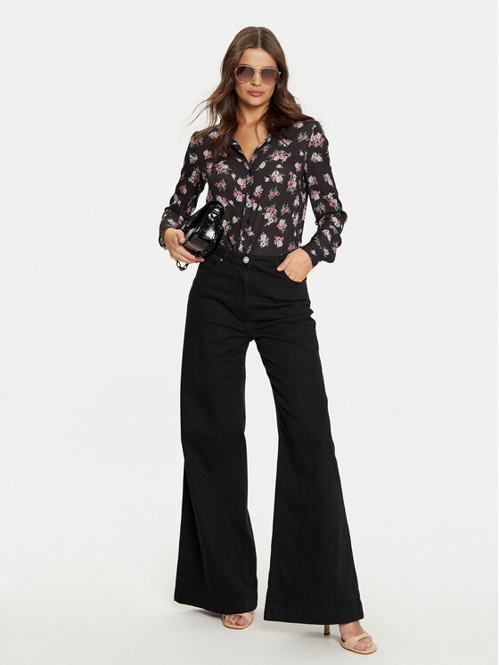Guess Guess Košulja W4BH56 WGLA2 Crna Comfort Fit