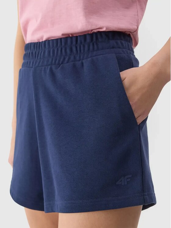 4F 4F Bavlnené šortky 4FWSS24TSHOF286-31S Tmavomodrá Regular Fit
