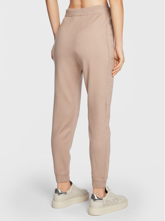 Liu Jo Sport Liu Jo Sport Kötött nadrág TF2106 MA63M Bézs Regular Fit