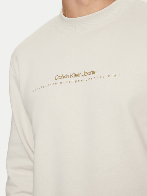 Calvin Klein Jeans Calvin Klein Jeans Majica dugih rukava Minimal Logo J30J327119 Bež Regular Fit