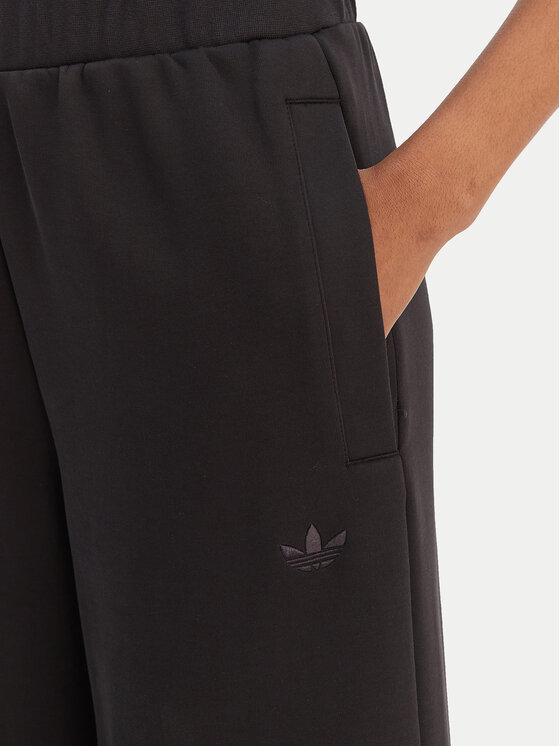 adidas adidas Долнище анцуг Off Placed 3-Stripes JX2733 Черен Wide Leg