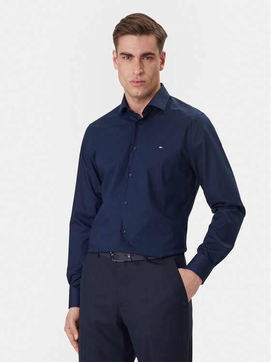 Tommy Hilfiger Cămașă MW0MW43122 Bleumarin Slim Fit