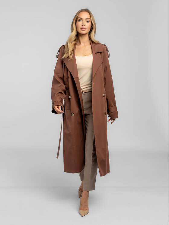 Salme Salme Trenčkot Amanda 2.0 Hnedá Regular Fit