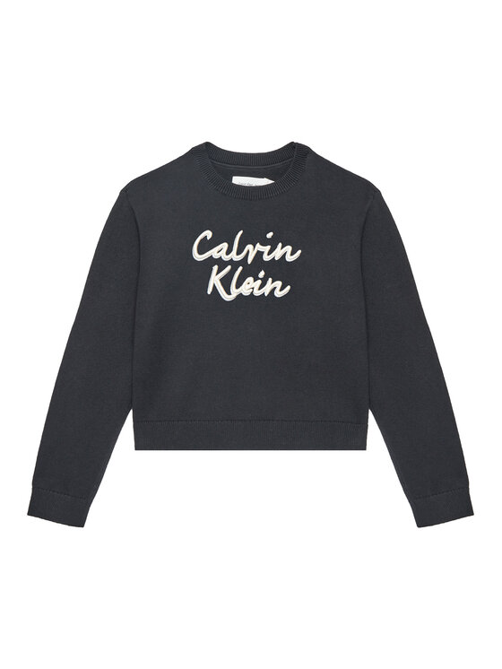 Calvin Klein Jeans Sweter IG0IG02971 D Czarny Regular Fit
