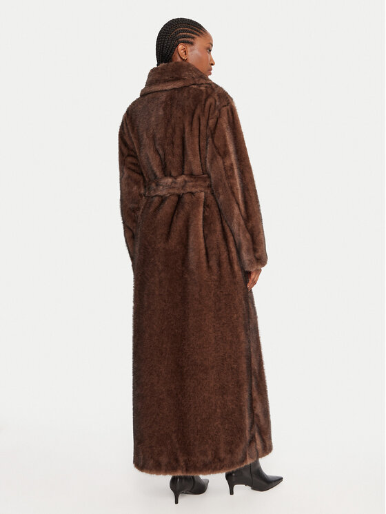TWINSET TWINSET Krzno 252AT2190 Rjava Relaxed Fit