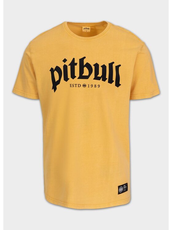 PITBULL PITBULL T-Shirt O'SIDE SKULL Żółty Regular Fit