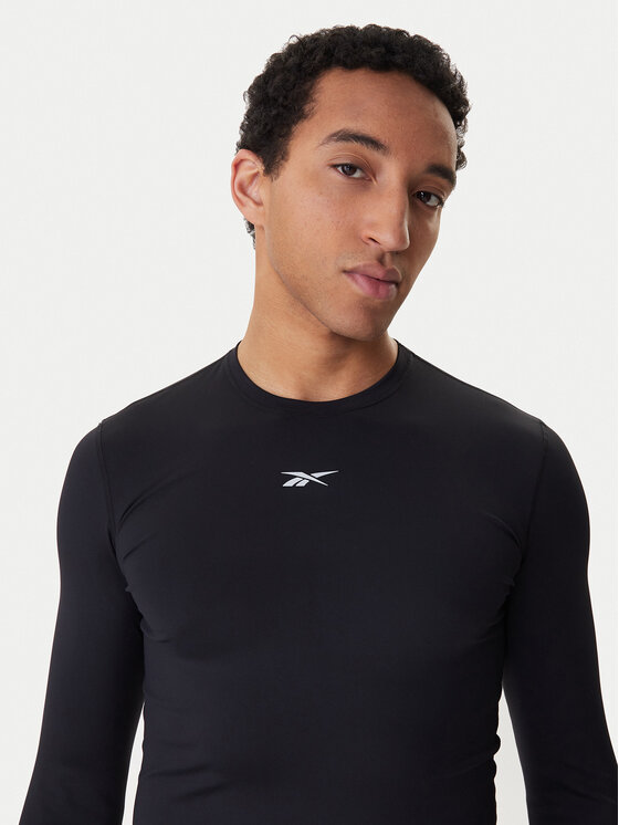 Reebok Reebok Tehniline särk RK25598CCM Must Slim Fit