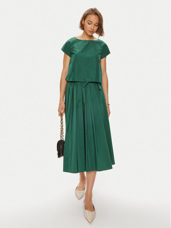 Weekend Max Mara Weekend Max Mara Spódnica plisowana Zarda 2425106051 Zielony Regular Fit