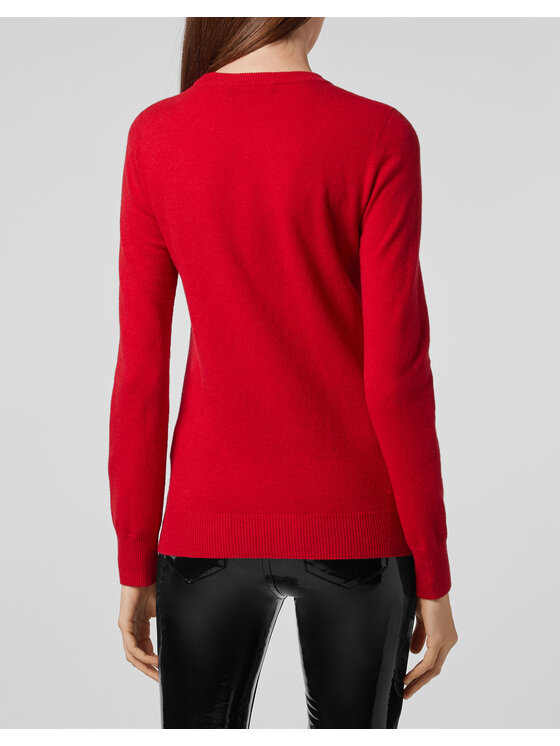 PHILIPP PLEIN PHILIPP PLEIN Sweter 20983 Czerwony Regular Fit