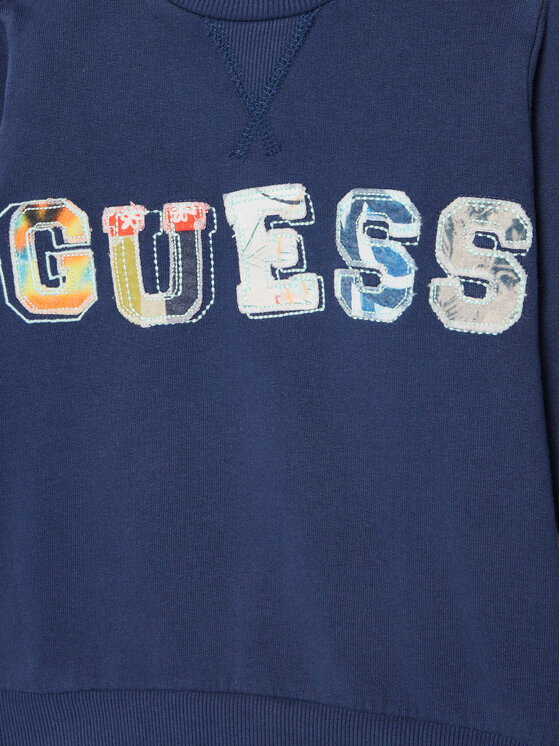 Guess Guess Felpa N4GQ04 KA6R3 Blu scuro Regular Fit