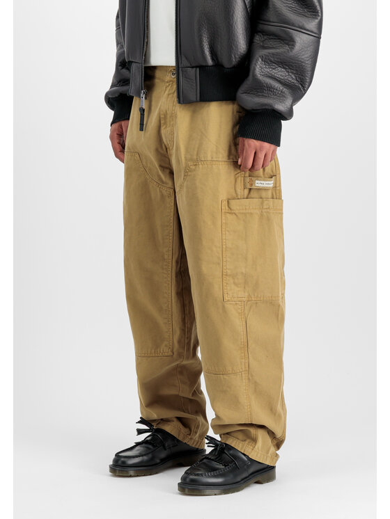 Alpha Industries Alpha Industries Spodnie cargo Workwear Deck Pant Beżowy Tapered Leg