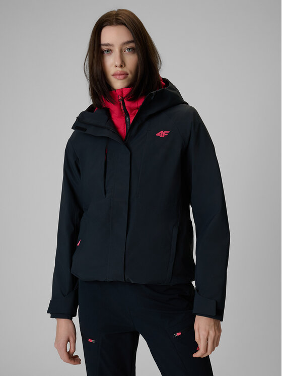 4F 4F Kurtka wielofunkcyjna TREKKING Czarny Regular Fit
