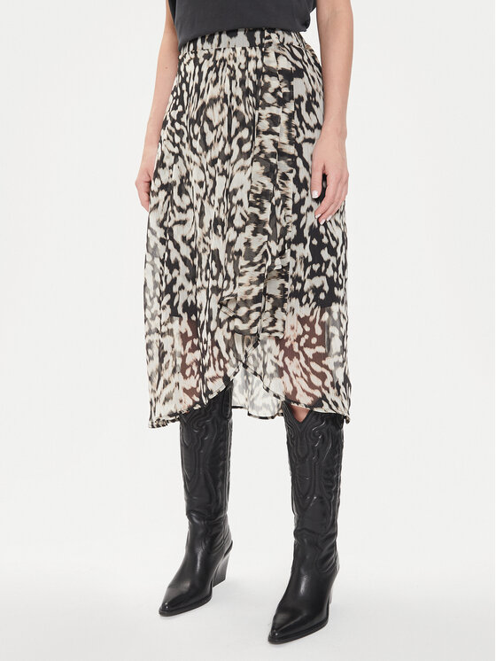 Morgan Morgan Fustă midi 241-JAILY.F Bej Regular Fit