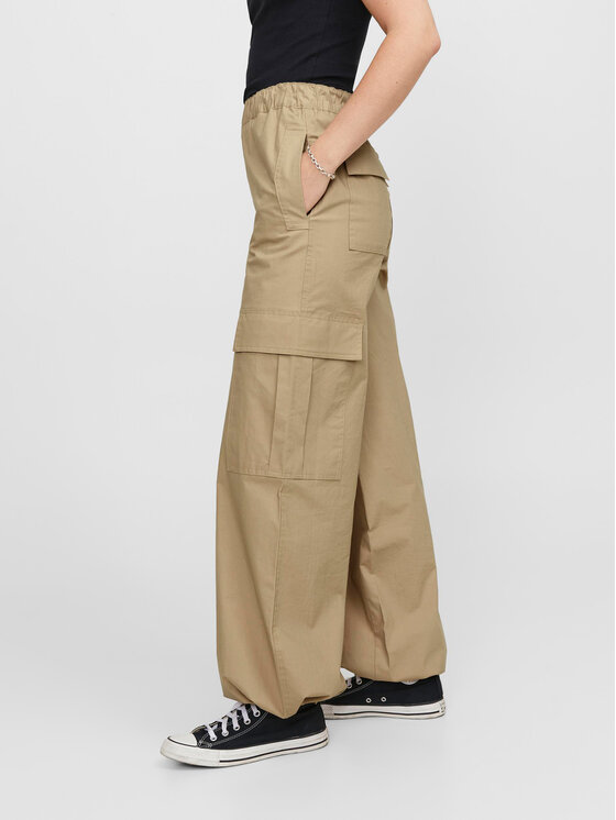 JJXX JJXX Spodnie materiałowe Yoko 12224655 Beżowy Cargo Fit