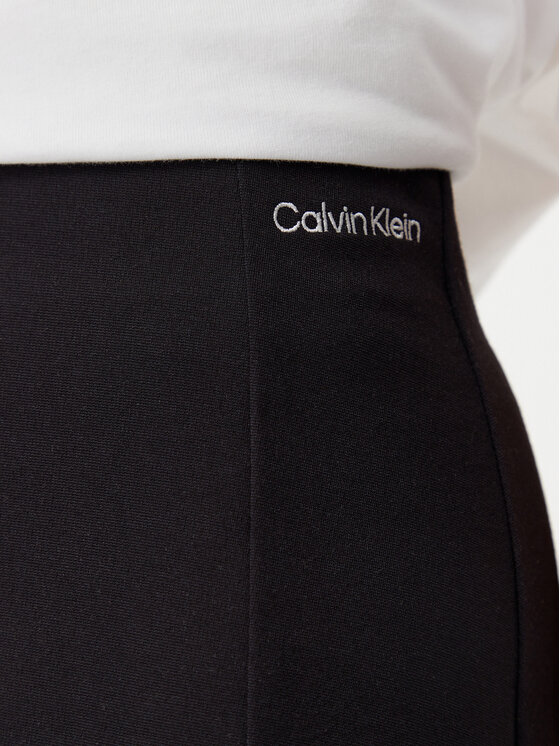 Calvin Klein Jeans Calvin Klein Jeans Trapecijos formos sijonas Logo Milano J20J225333 Juoda Regular Fit