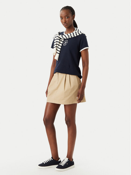 Tommy Hilfiger Tommy Hilfiger Marškinėliai WW0WW50032 Tamsiai mėlyna Regular Fit