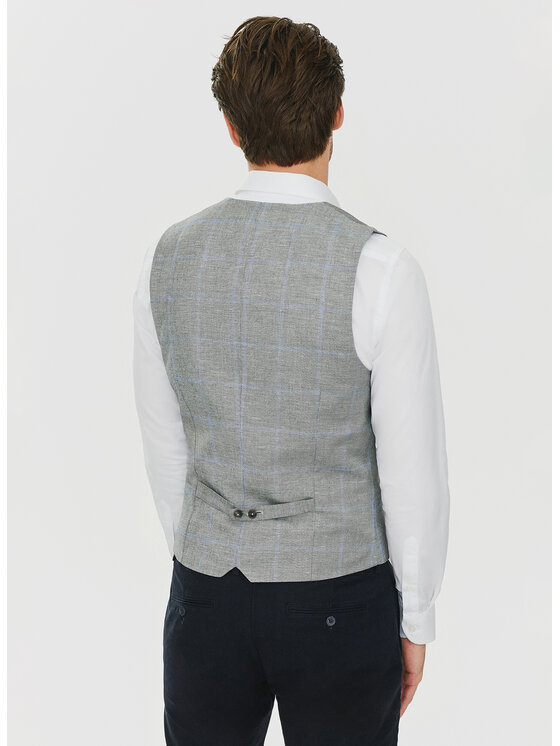 Pako Lorente Pako Lorente Kamizelka P24SF-8X-003 Szary Slim Fit