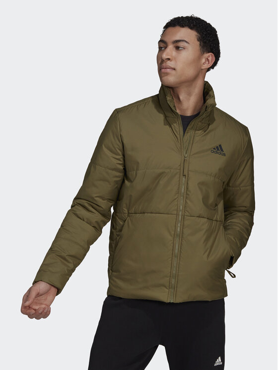 adidas adidas Geacă de iarnă Bsc 3-Stripes HG6273 Verde Regular Fit