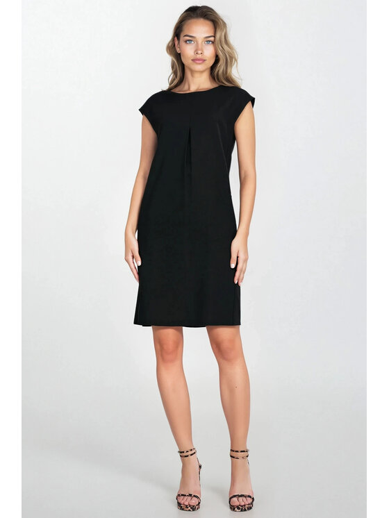 NIFE NIFE Každodenní šaty S271 Černá Modern Relaxed Fit