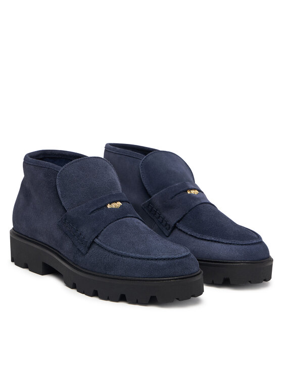 Tommy Hilfiger Tommy Hilfiger Μποτάκια Th Enamel Charm Loafer Boot FW0FW09680 Σκούρο μπλε
