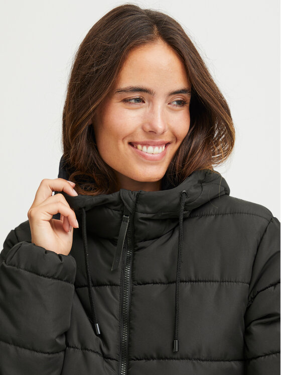 Fransa Fransa Žieminė striukė 20612163 Juoda Regular Fit