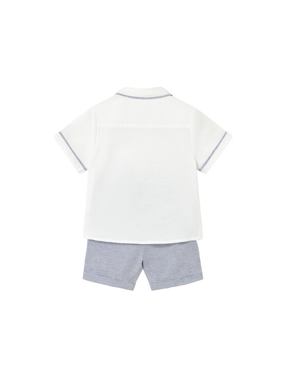 Mayoral Mayoral Set Hemd und Stoffshorts 1225 Himmelblau Regular Fit