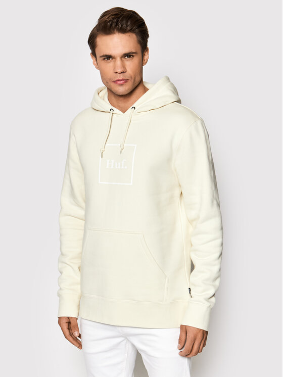 HUF HUF Bluza Essentials Box Logo PF00098 Beżowy Regular Fit