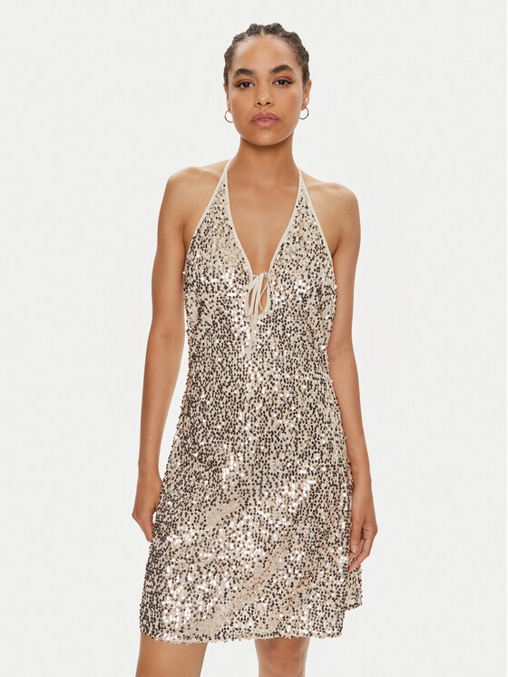 ROTATE ROTATE Rochie cocktail Magnolia 1126281531 Auriu Slim Fit