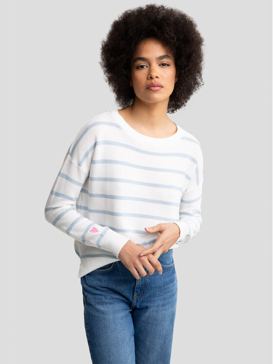Sweter, rozmiar S, Biały, HEARTELIA/400/160