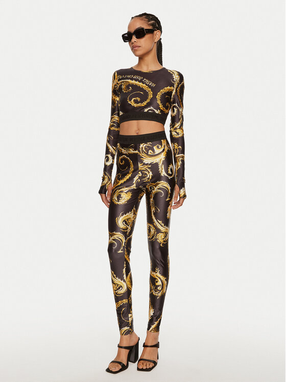 Versace Jeans Couture Versace Jeans Couture Μπλουζάκι 77HAH218 JS360 Μαύρο Slim Fit