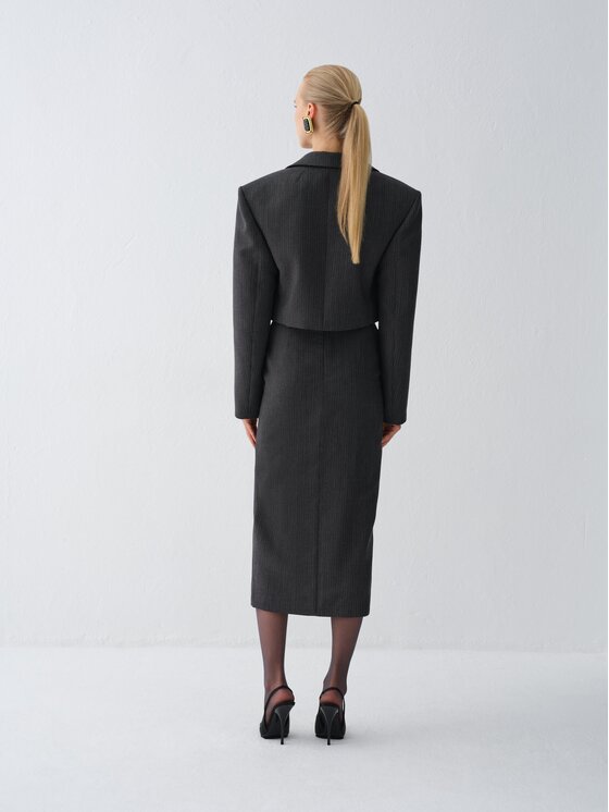 La Mania La Mania Giacca da abito TRISTANNE Grigio scuro Basic Fit