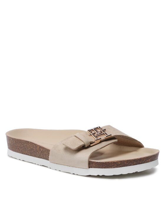 Tommy Hilfiger Tommy Hilfiger Natikači Th Mule Sandal Suede FW0FW07071 Bež