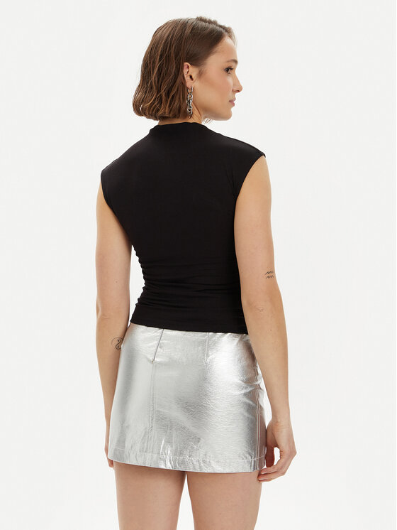 Gina Tricot Gina Tricot Top 20883 Czarny Slim Fit