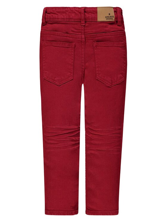 Kanz Kanz Spodnie materiałowe 1846924-2981 Czerwony Basic Fit