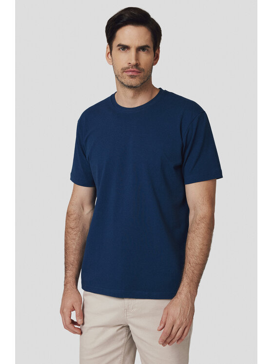 Lancerto Lancerto T-Shirt Kenneth TS073125000001 Granatowy Regular Fit